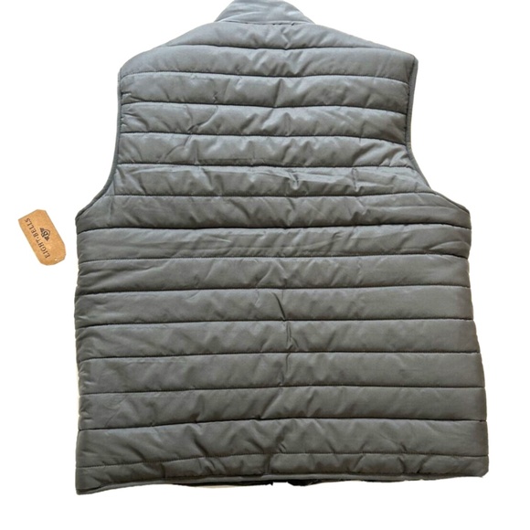 Eight Bells Puffer Vest Men's XL Gray Softshell Sleeveless Full Zip Jacket NEW - Picture 4 of 6